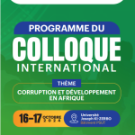 Programme Colloque International corruption et développement en Afrique